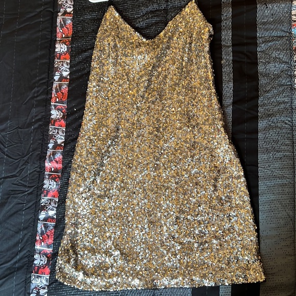 Zara Gold/silver mini sequins dress - Picture 2 of 3